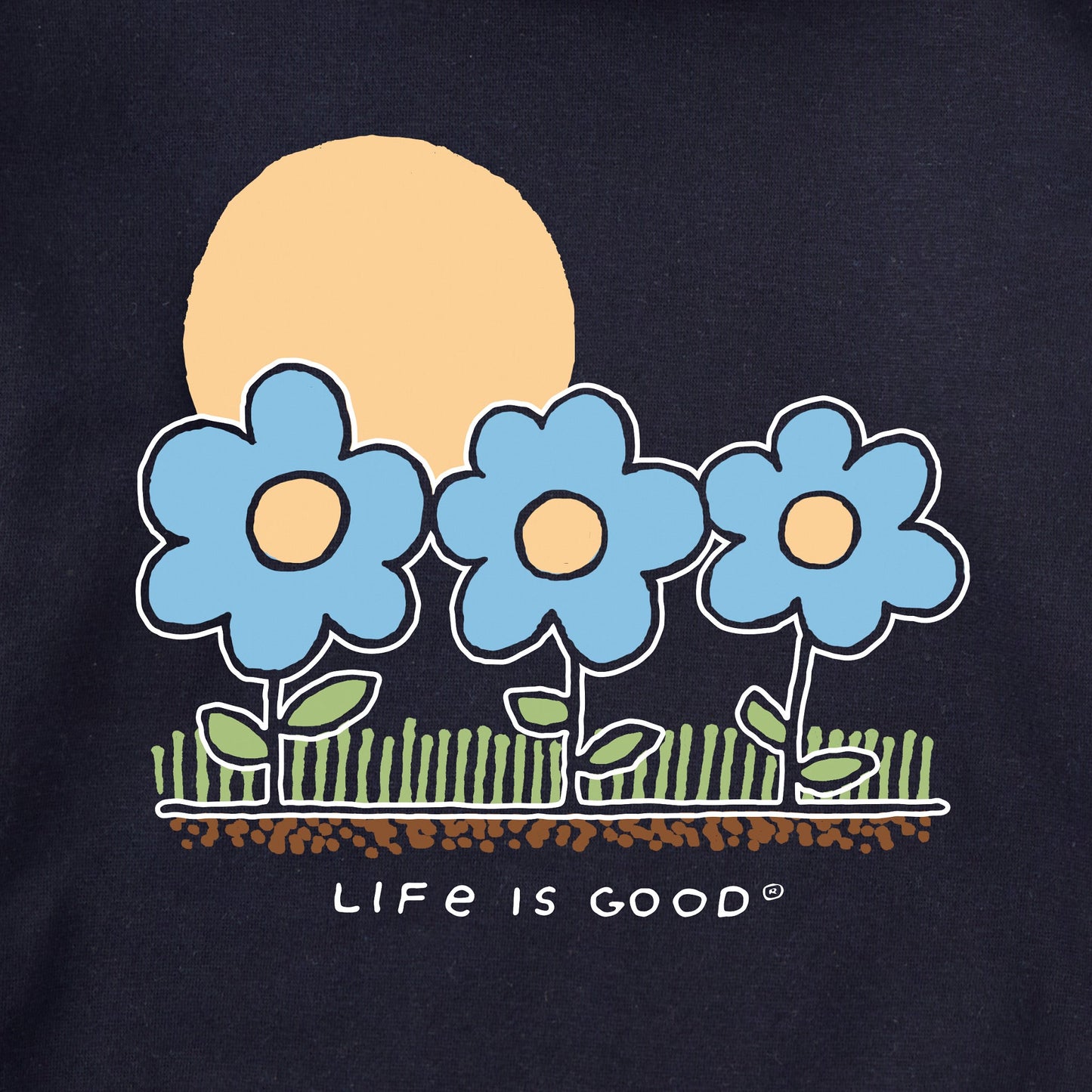 Adult Unisex 3 Flowers Every Wear Crew Sweatshirt