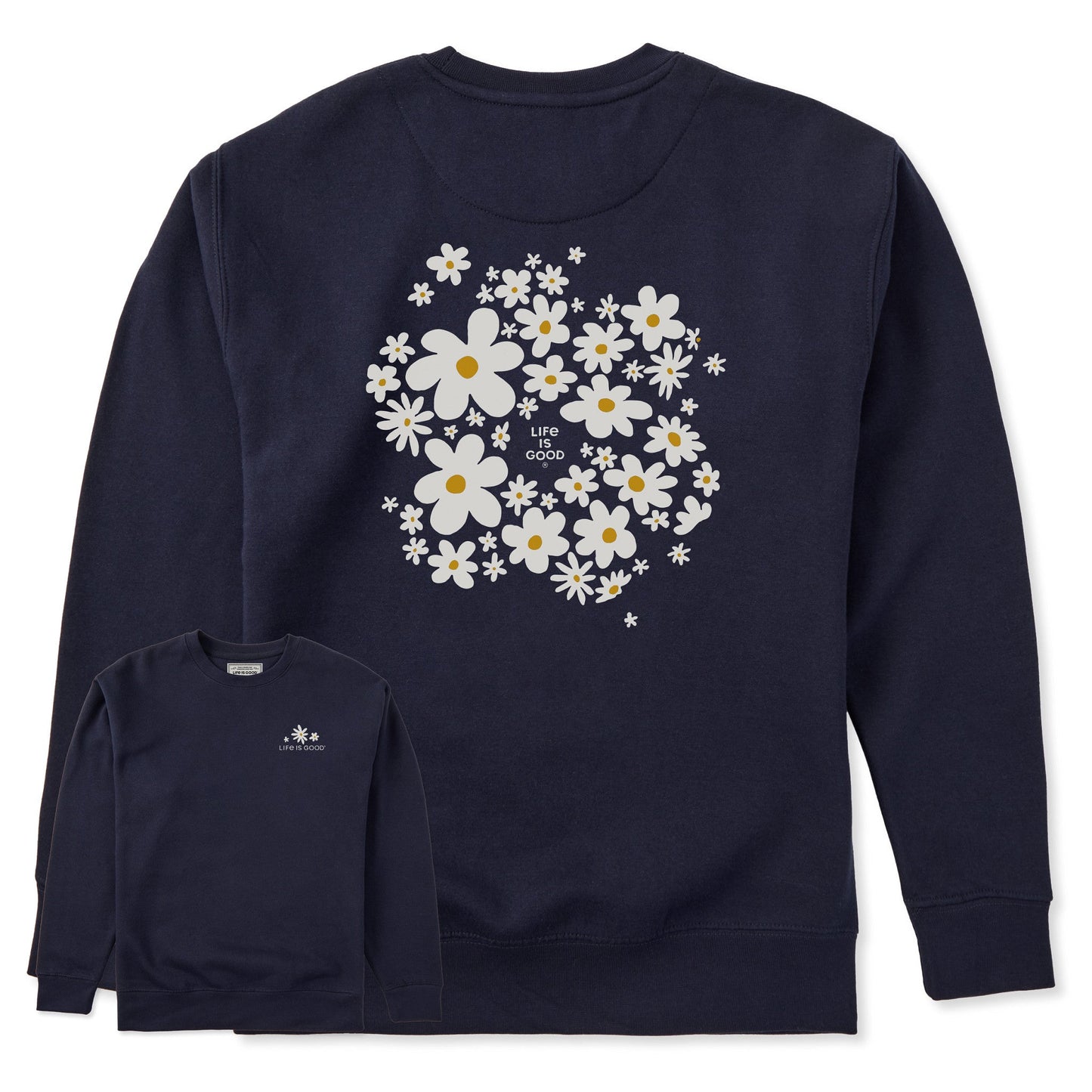 Adult Unisex Daisy Splash Every Wear Crew Sweatshirt