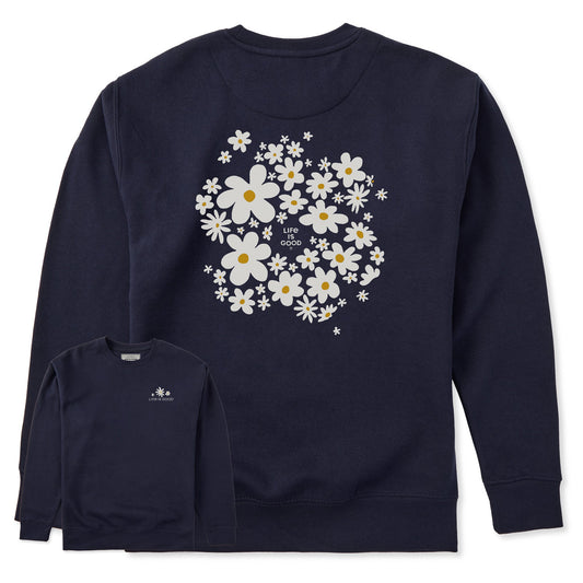 Adult Unisex Daisy Splash Every Wear Crew Sweatshirt