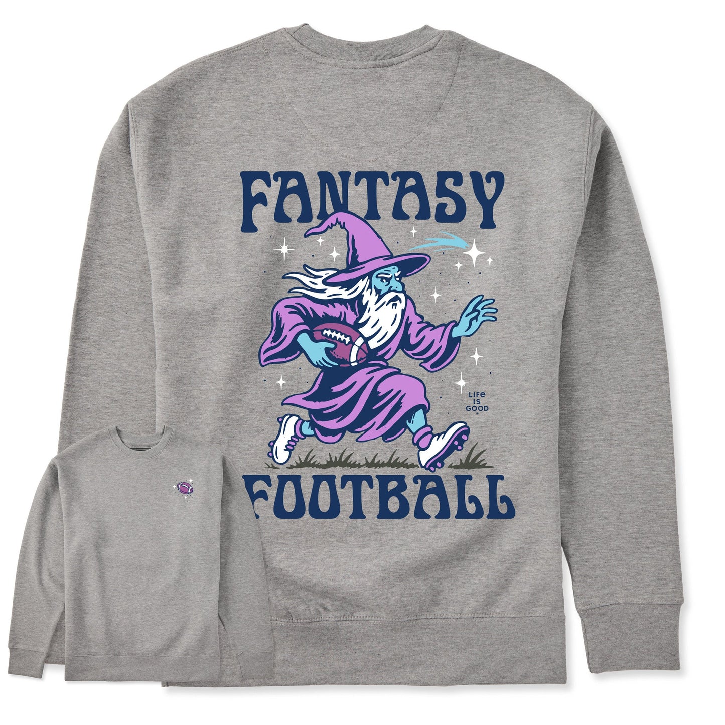 Adult Unisex Fantasy Football Wizard Every Wear Crew Sweatshirt