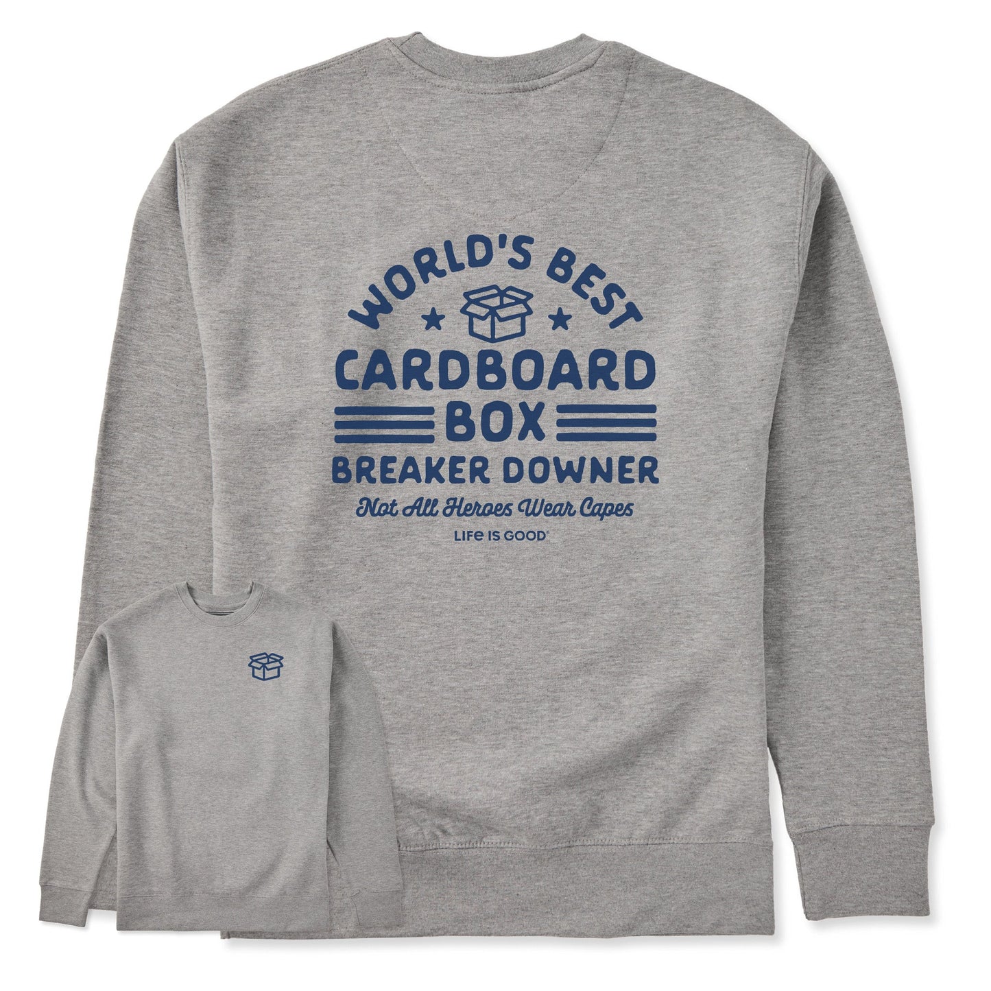 Adult Unisex Cardboard Box Breaker Downer Every Wear Crew Sweatshirt