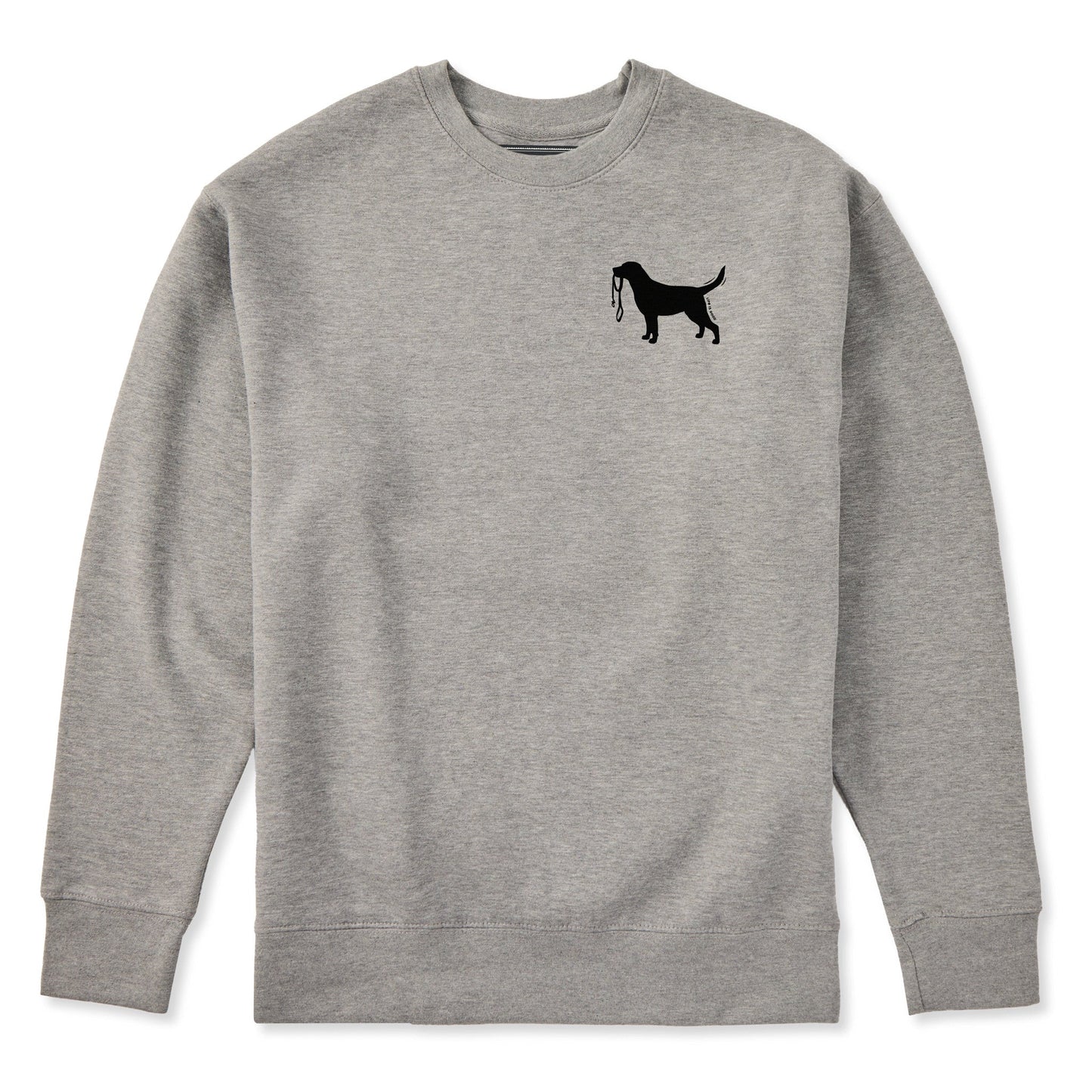 Adult Unisex Labrador Leash Every Wear Crew Sweatshirt