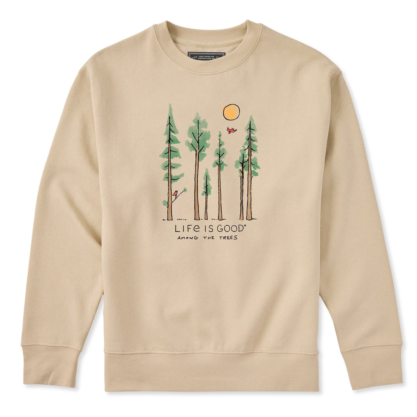 Adult Unisex Life is Good Among the Trees Every Wear Crew Sweatshirt