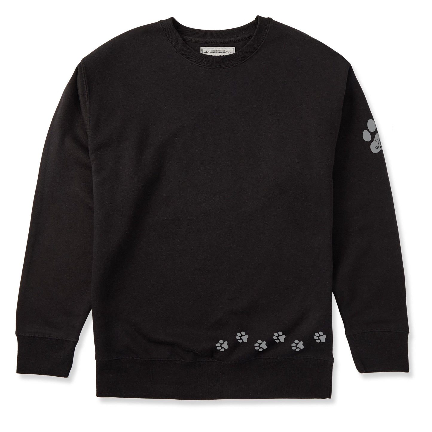 Adult Unisex Walking Paws Every Wear Crew Sweatshirt