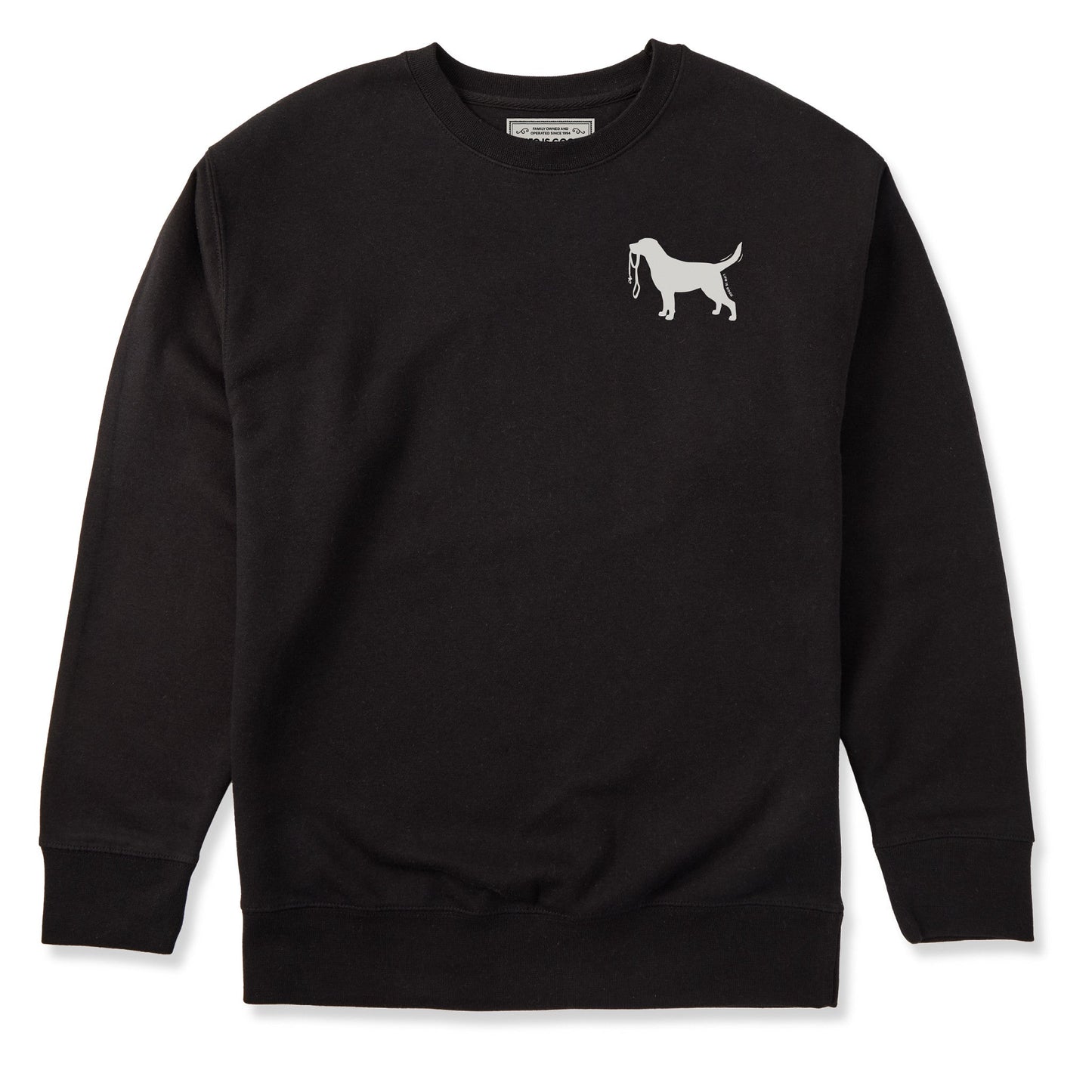 Adult Unisex Labrador Leash Every Wear Crew Sweatshirt