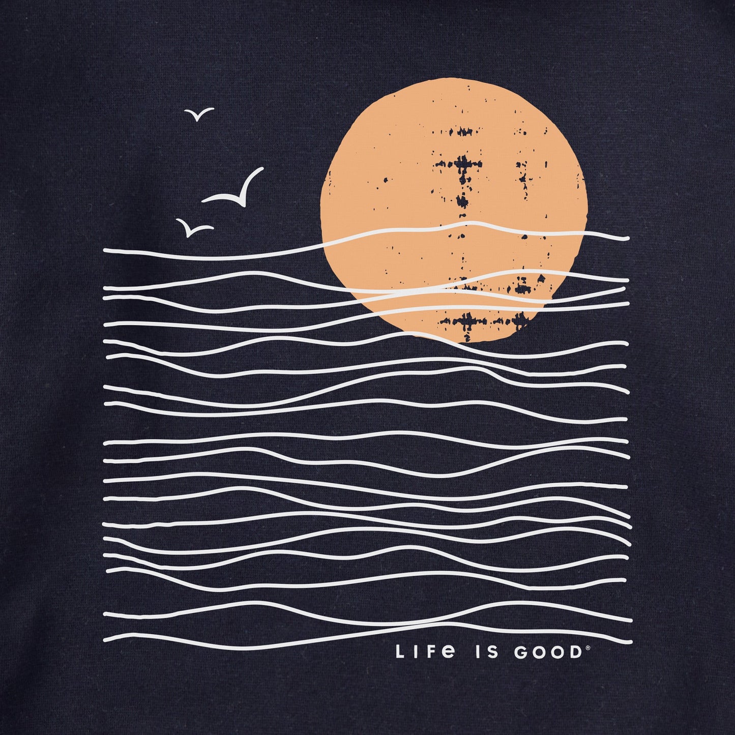 Adult Unisex Life is Good Sunset Waves Every Wear Hoodie Sweatshirt