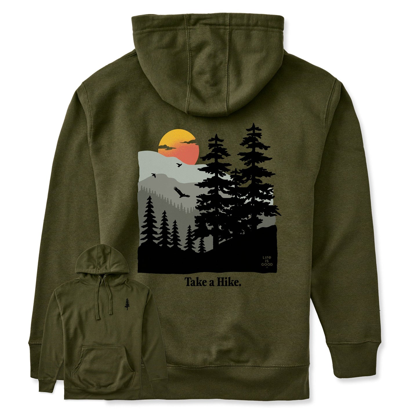 Adult Unisex Take a Hike Mountains Every Wear Hoodie Sweatshirt