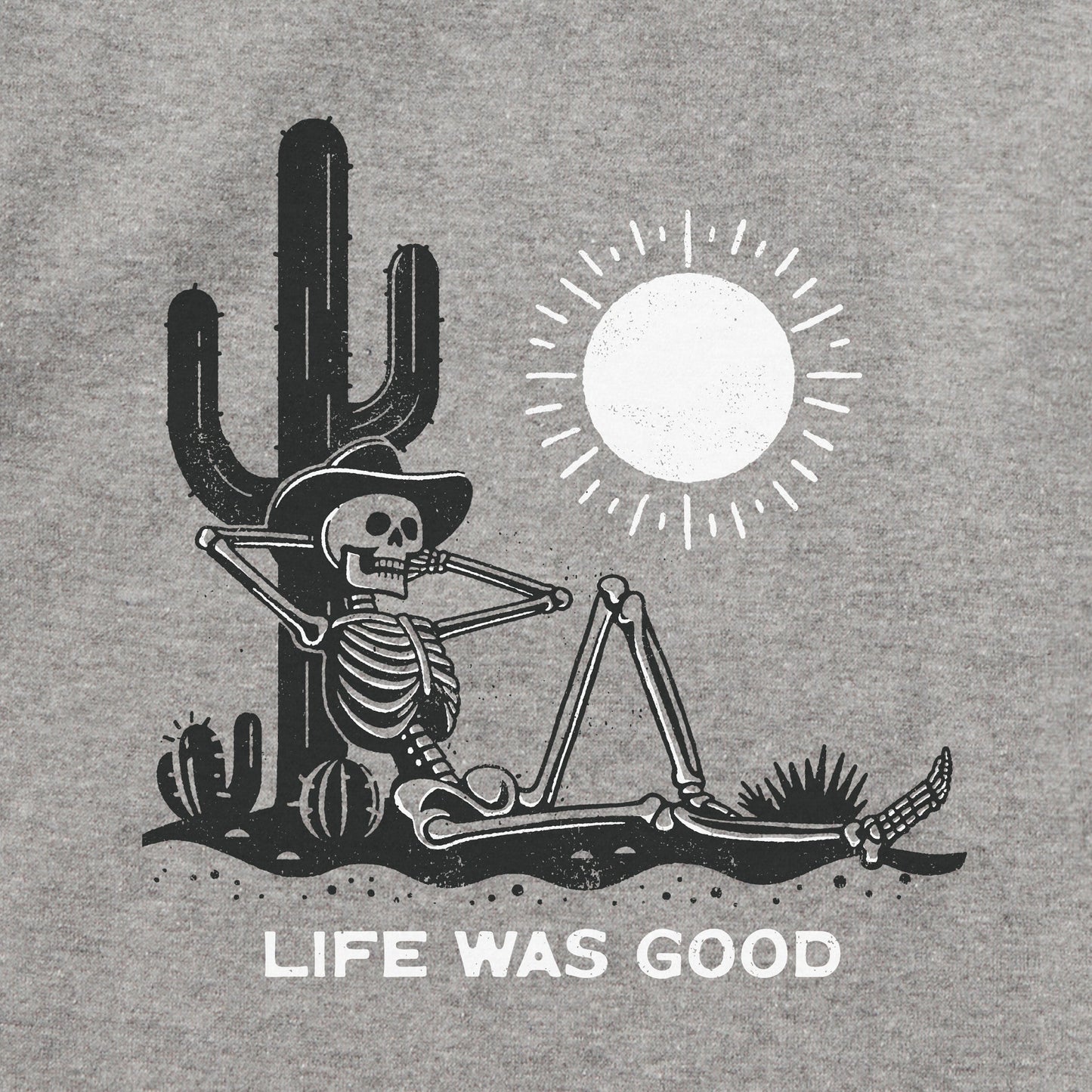 Adult Unisex Life was Good Cowboy Skull Every Wear Hoodie Sweatshirt