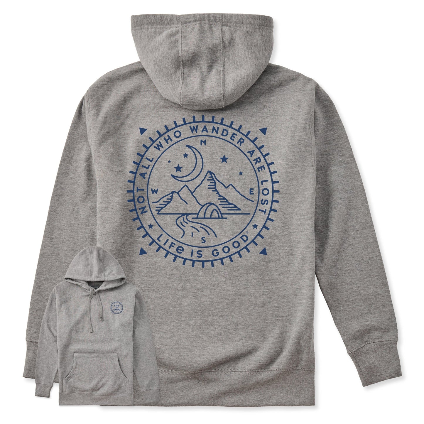 Adult Unisex Wander Compass Camp Every Wear Hoodie Sweatshirt