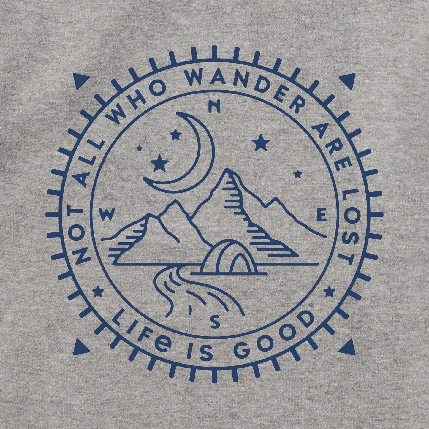Adult Unisex Wander Compass Camp Every Wear Hoodie Sweatshirt
