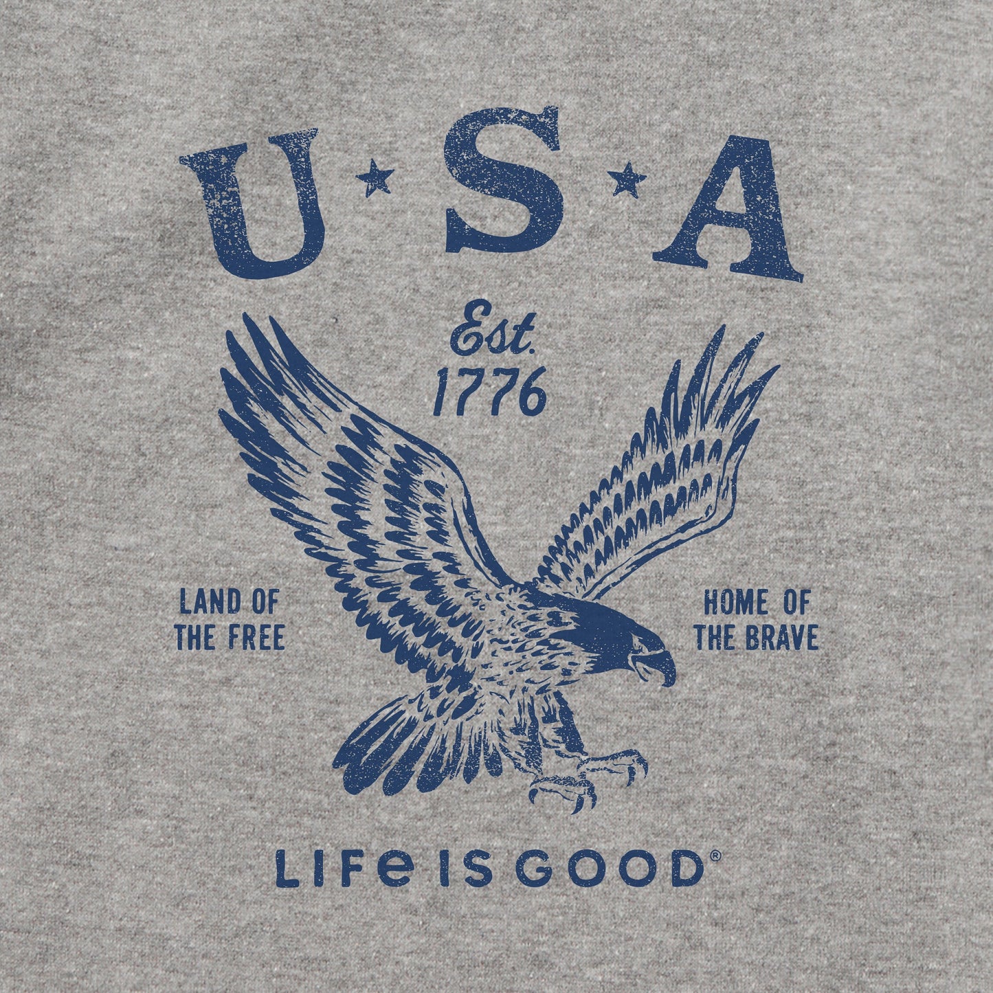 Adult Unisex USA 1776 Eagle Every Wear Hoodie Sweatshirt