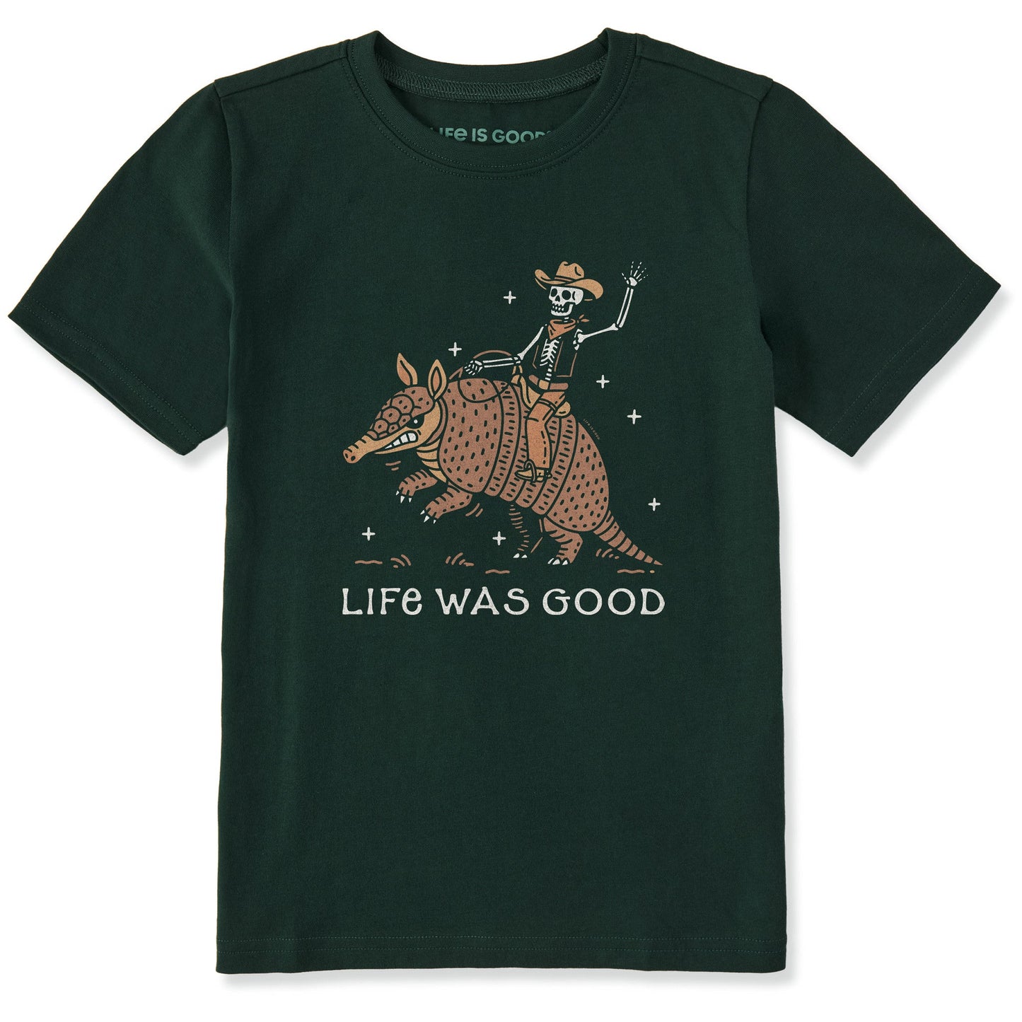 Kids Life Was Good Armadillo Short Sleeve Crusher Tee