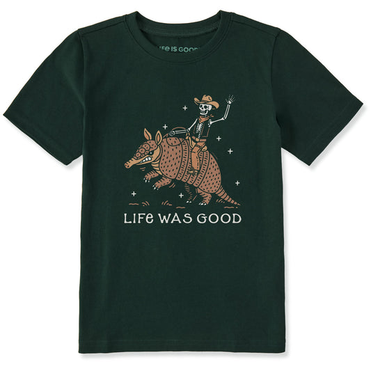 Kids Life Was Good Armadillo Short Sleeve Crusher Tee