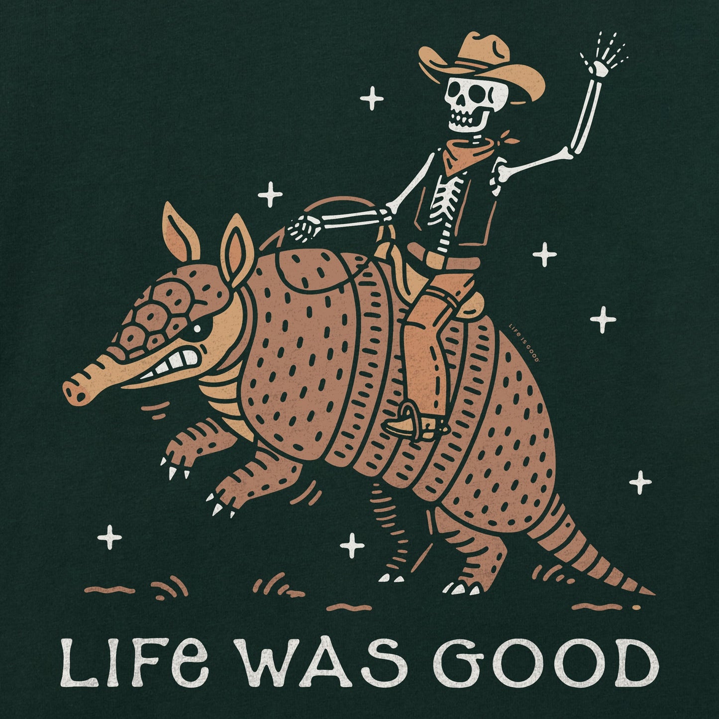 Kids Life Was Good Armadillo Short Sleeve Crusher Tee