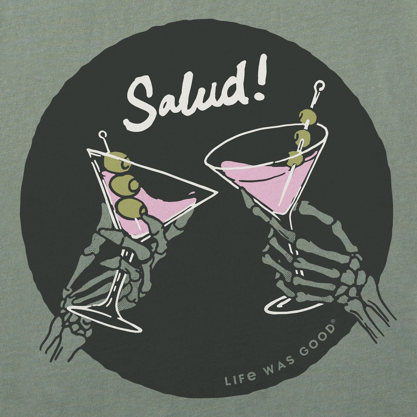 Men's Skeleton Salud Short Sleeve Crusher Tee