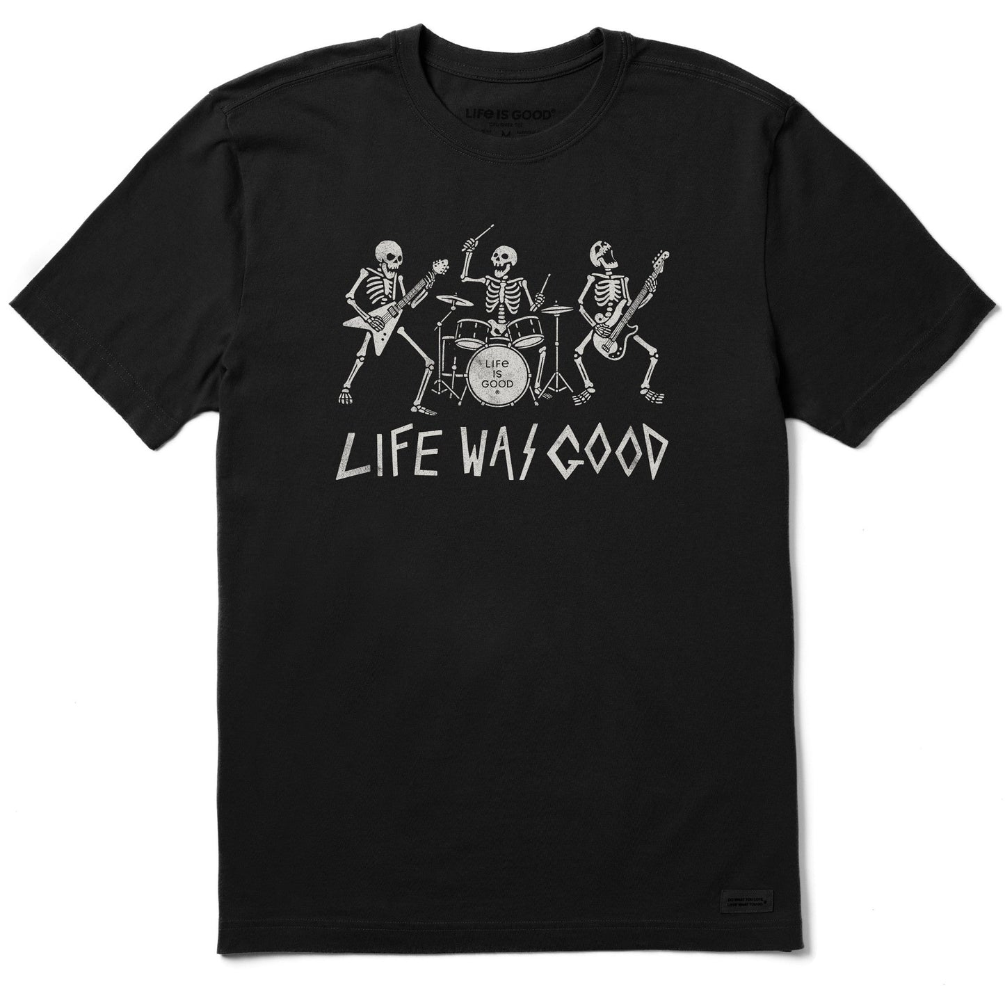 Men's Life Was Good Rock Band Short Sleeve Crusher Tee