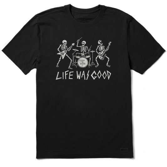 Men's Life Was Good Rock Band Short Sleeve Crusher Tee