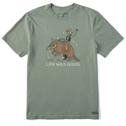 Men's Life Was Good Armadillo Short Sleeve Crusher Tee