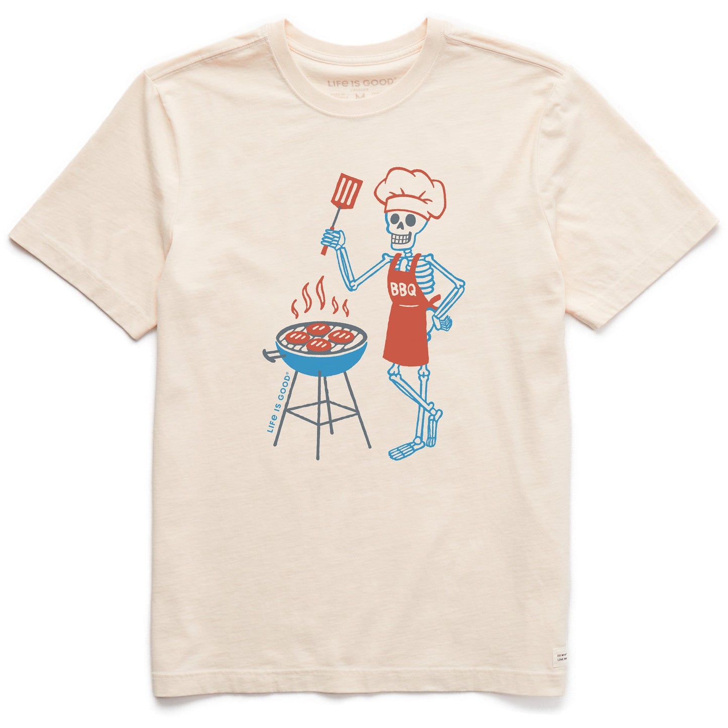 Men's BBQ Skeleton Short Sleeve Crusher Tee