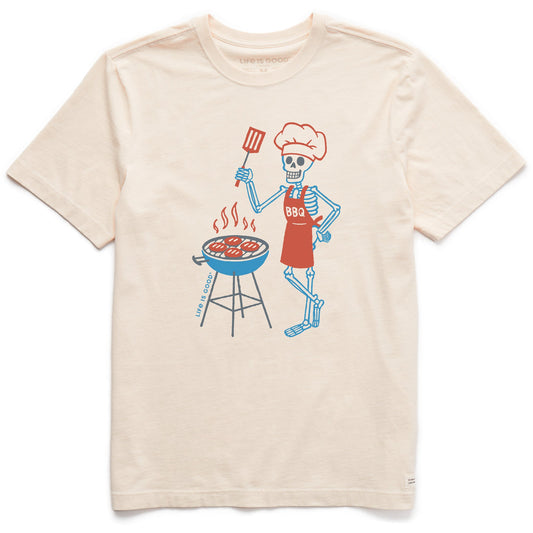 Men's BBQ Skeleton Short Sleeve Crusher Tee