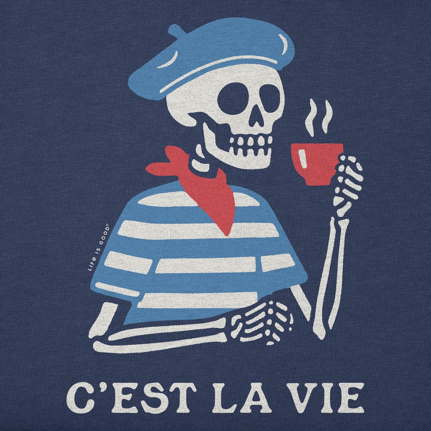 Women's C'est La Vie Skeleton Short Sleeve Crusher Boxy Tee