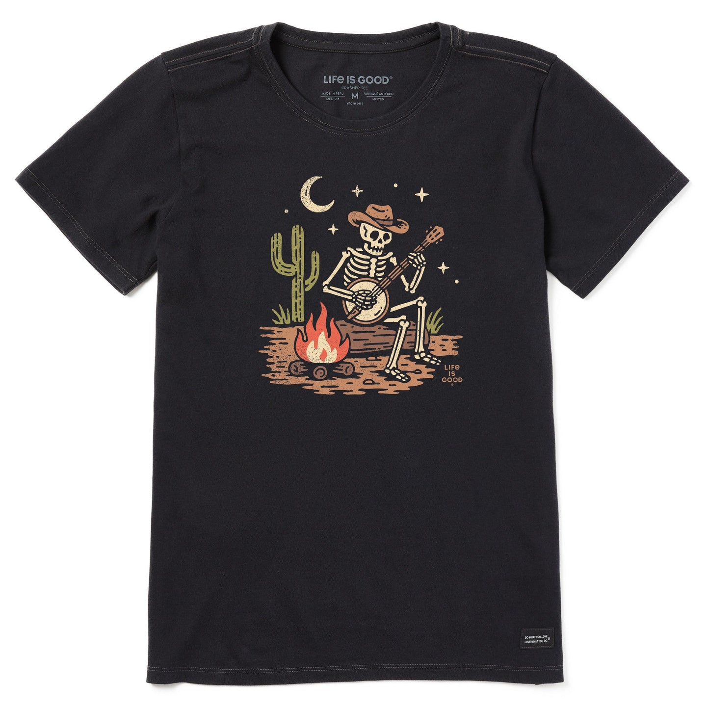 Women's Banjo Skeleton Short Sleeve Crusher Tee