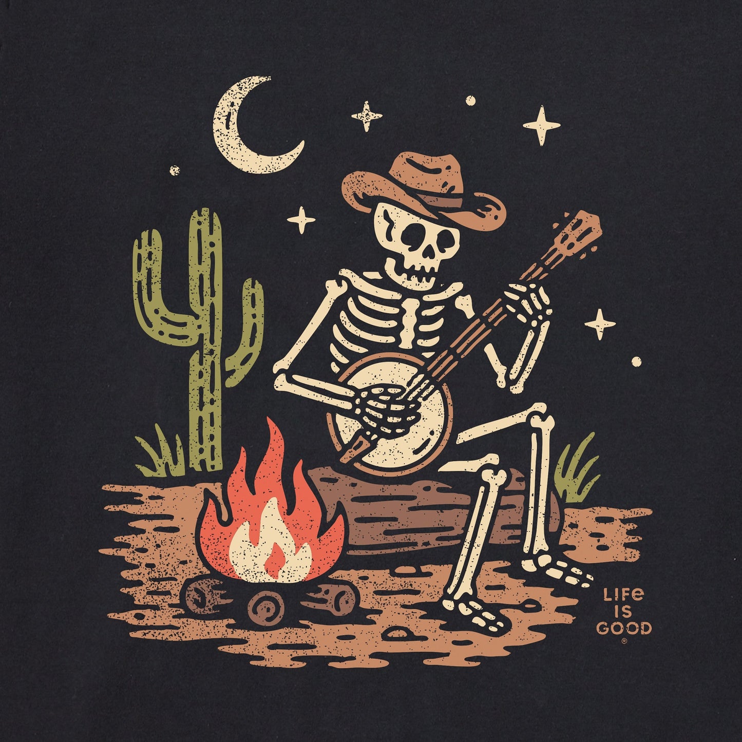 Women's Banjo Skeleton Short Sleeve Crusher Tee