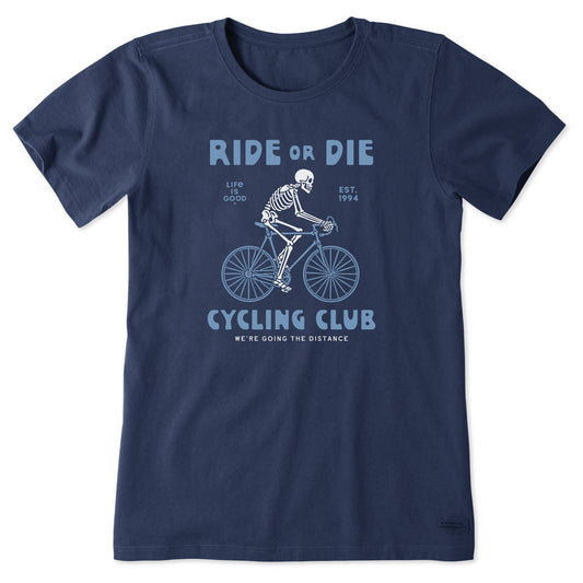 Women's Ride or Die Cycling Club Short Sleeve Crusher Tee