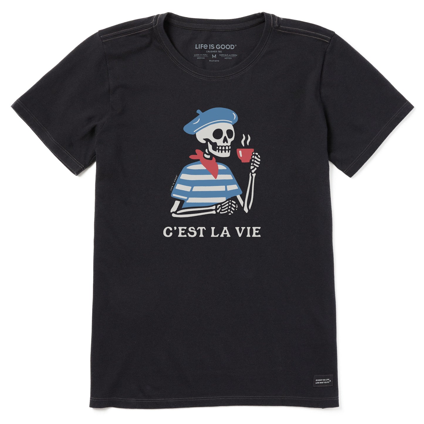 Women's C'est La Vie Skeleton Short Sleeve Crusher Tee