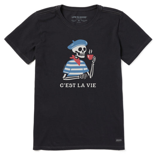 Women's C'est La Vie Skeleton Short Sleeve Crusher Tee
