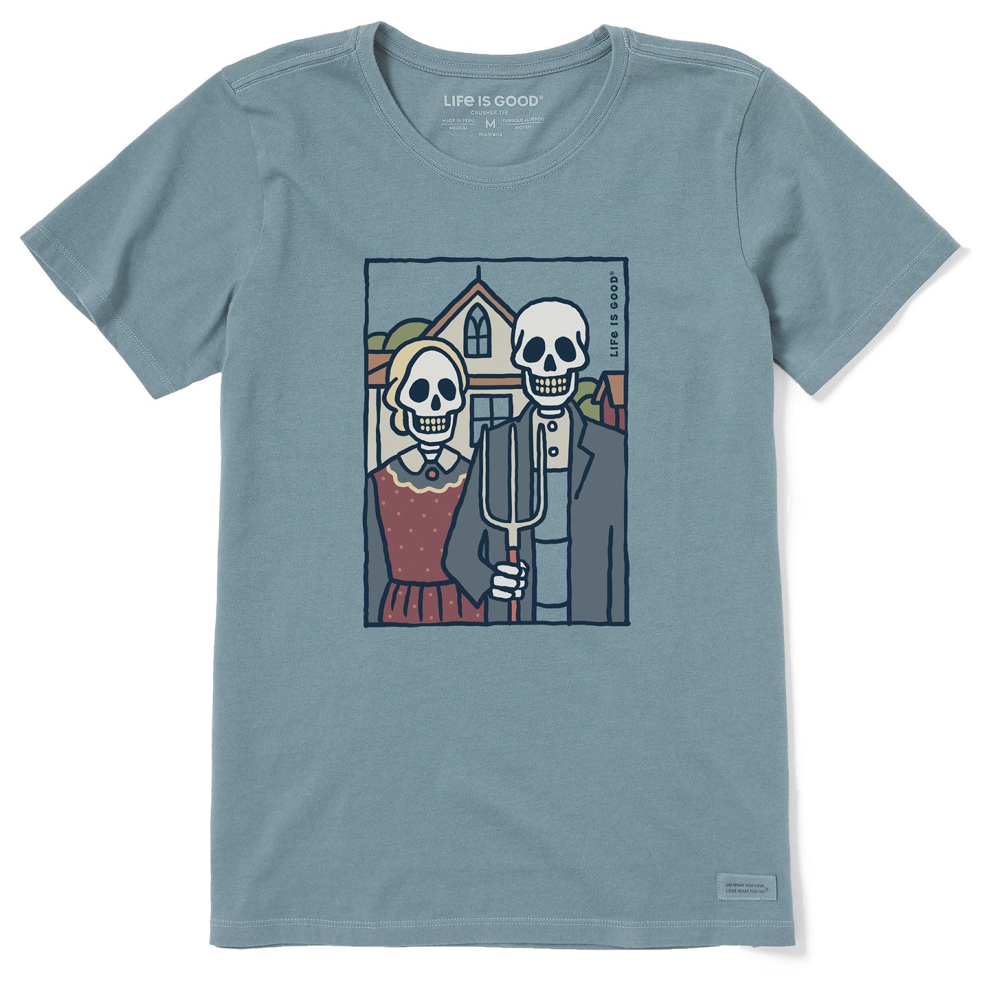 Women's Gothic Skeletons Short Sleeve Crusher Tee