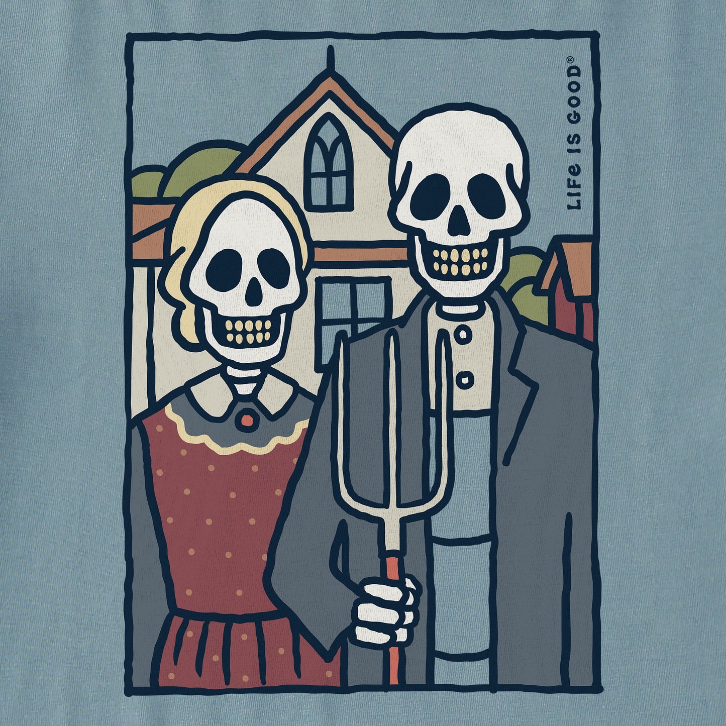 Women's Gothic Skeletons Short Sleeve Crusher Tee