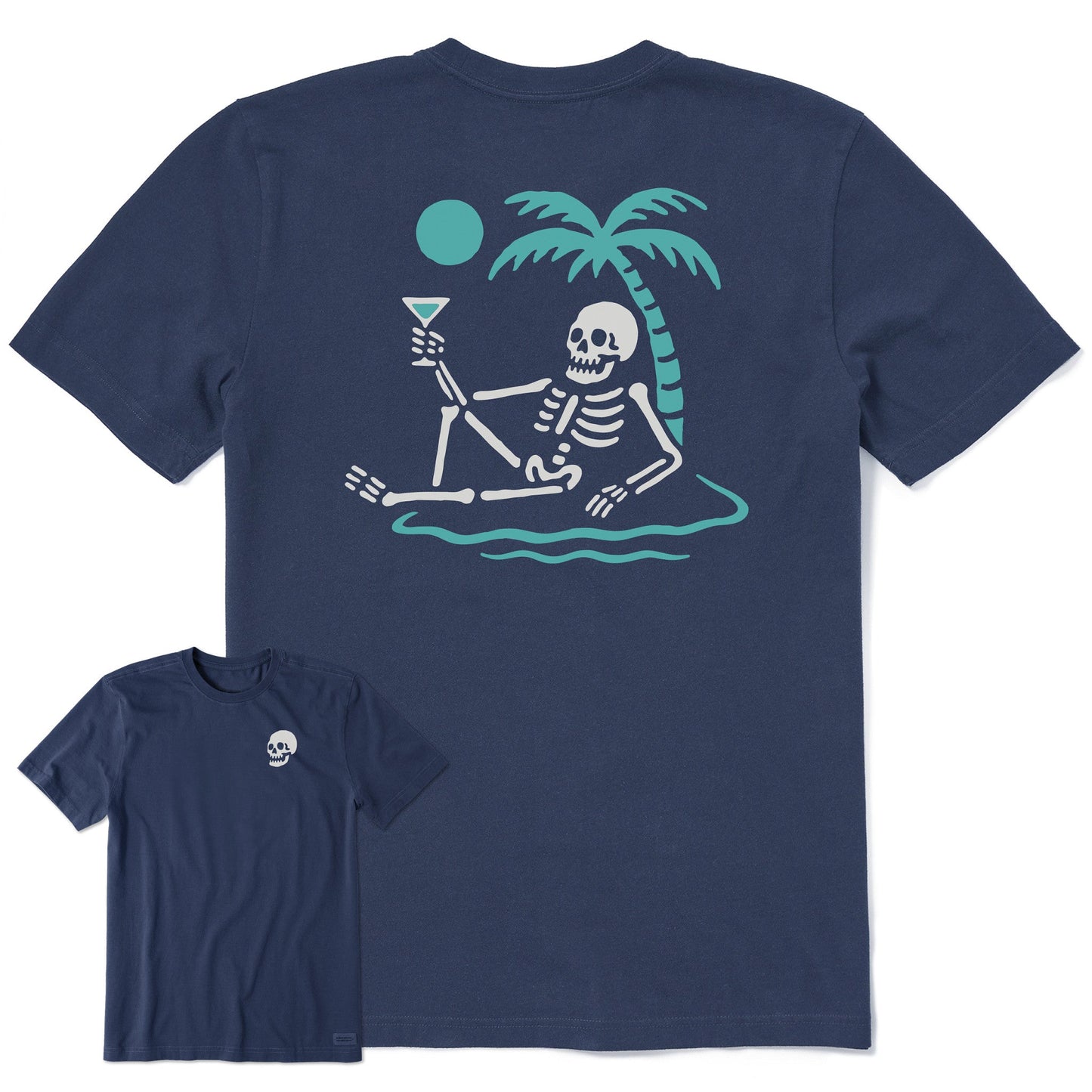 Men's Skeleton Island Short Sleeve Crusher Tee