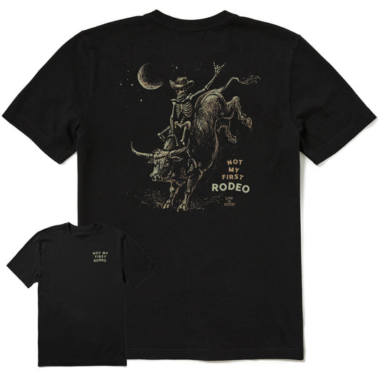 Men's Not My First Rodeo Skeleton Short Sleeve Crusher Tee