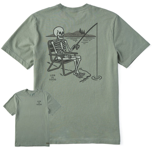 Men's Fishing Skeleton Short Sleeve Crusher Tee