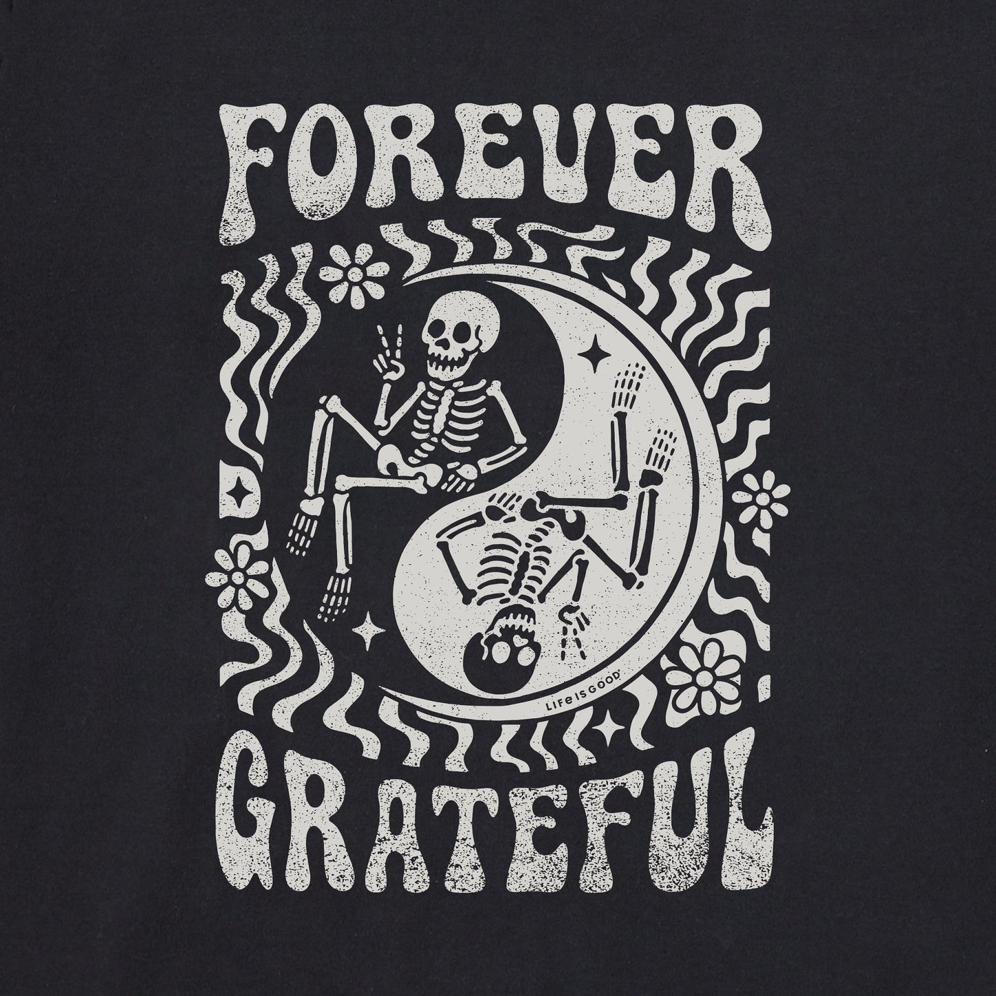 Men's Forever Grateful Yin Yang Short Sleeve Crusher Tee
