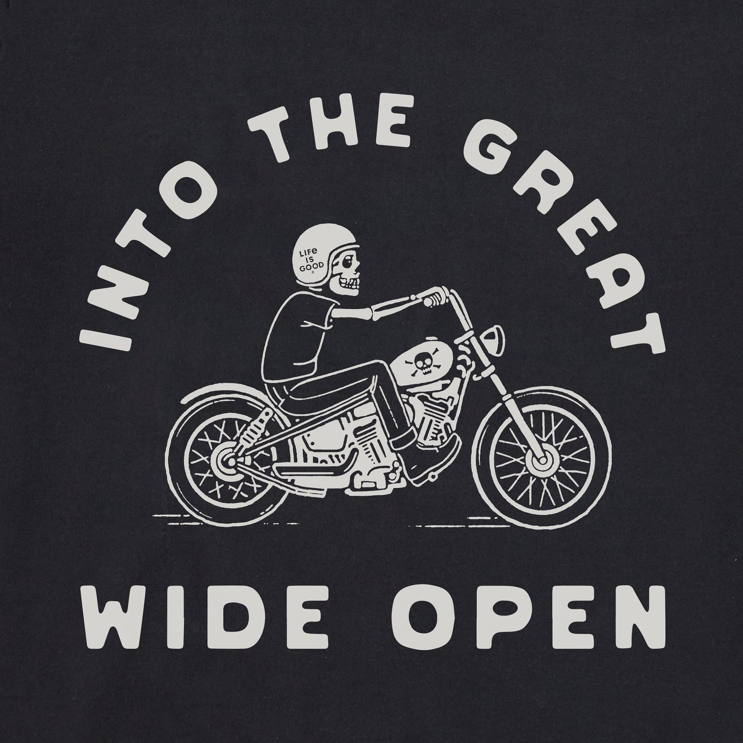 Men's Into the Great Wide Open Skeleton Short Sleeve Crusher Tee