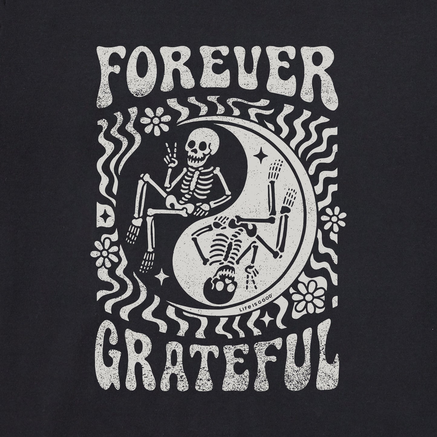 Women's Forever Grateful Yin Yang Short Sleeve Crusher Tee