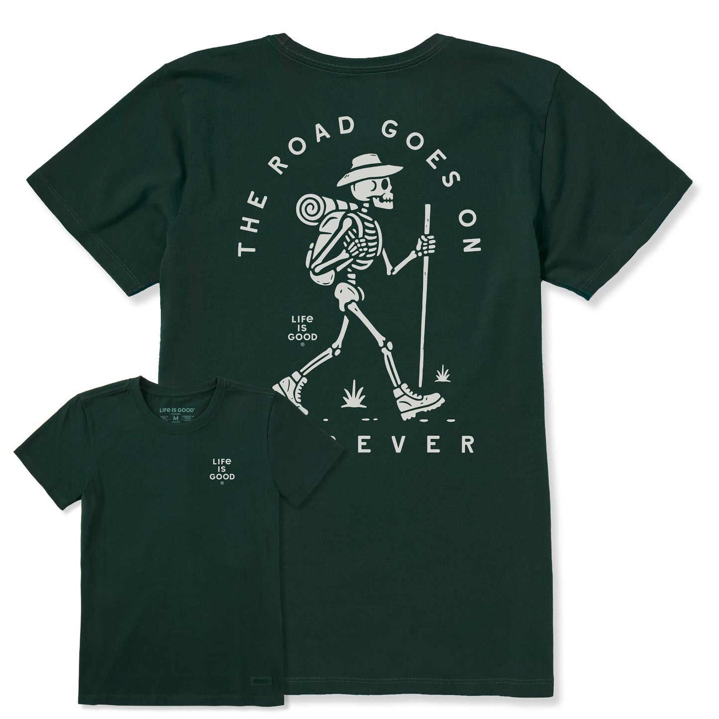 Women's The Road Goes on Forever Skeleton Short Sleeve Crusher Tee