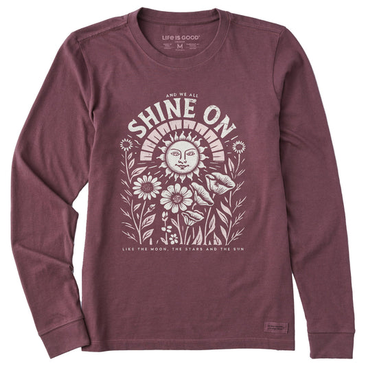 Women's Shine On Sunflowers Long Sleeve Crusher Tee