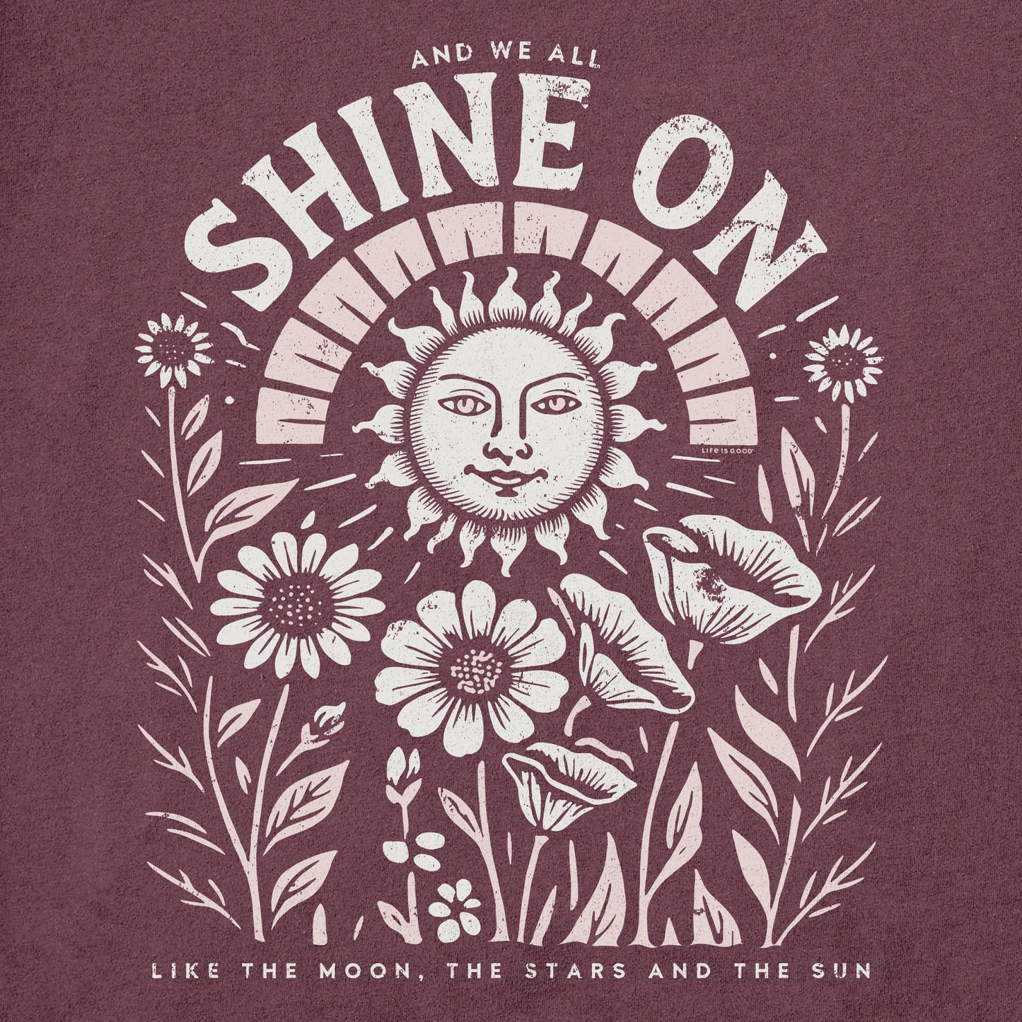 Women's Shine On Sunflowers Long Sleeve Crusher Tee