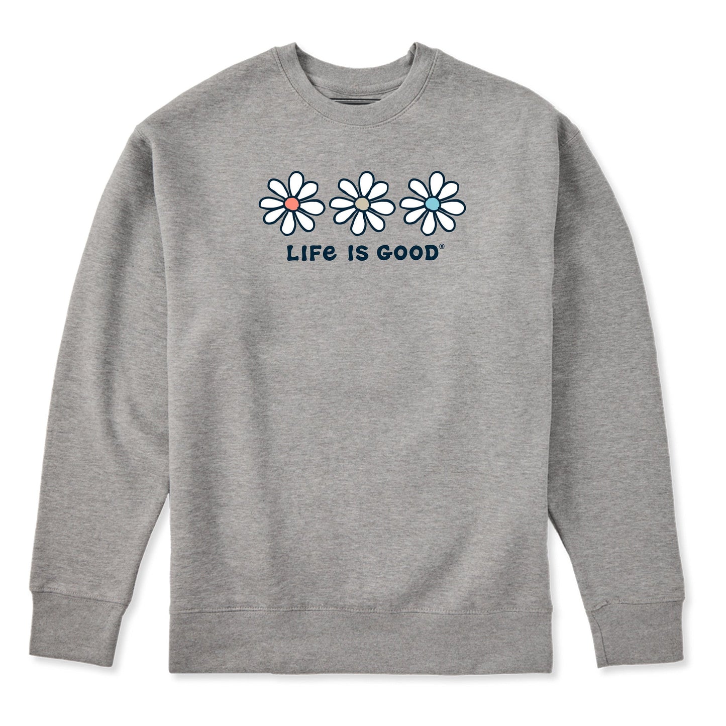 Adult Unisex 3 Daisies Every Wear Crew Sweatshirt