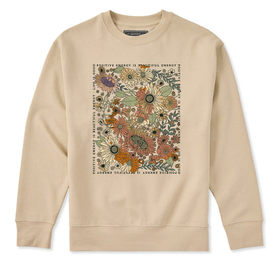 Adult Unisex Beautiful Energy Tie Dye Every Wear Crew Sweatshirt