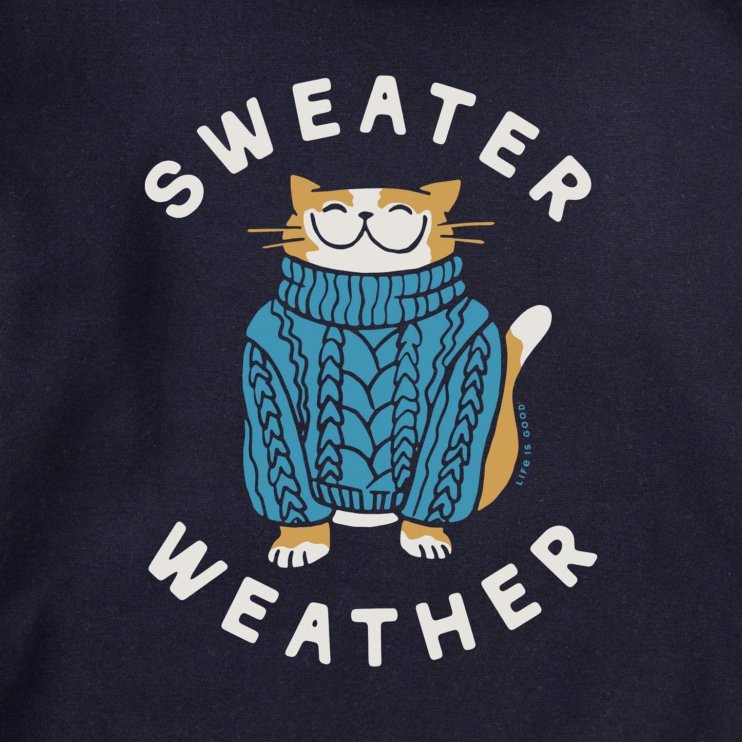 Adult Unisex Sweater Weather Cat Every Wear Hoodie Sweatshirt