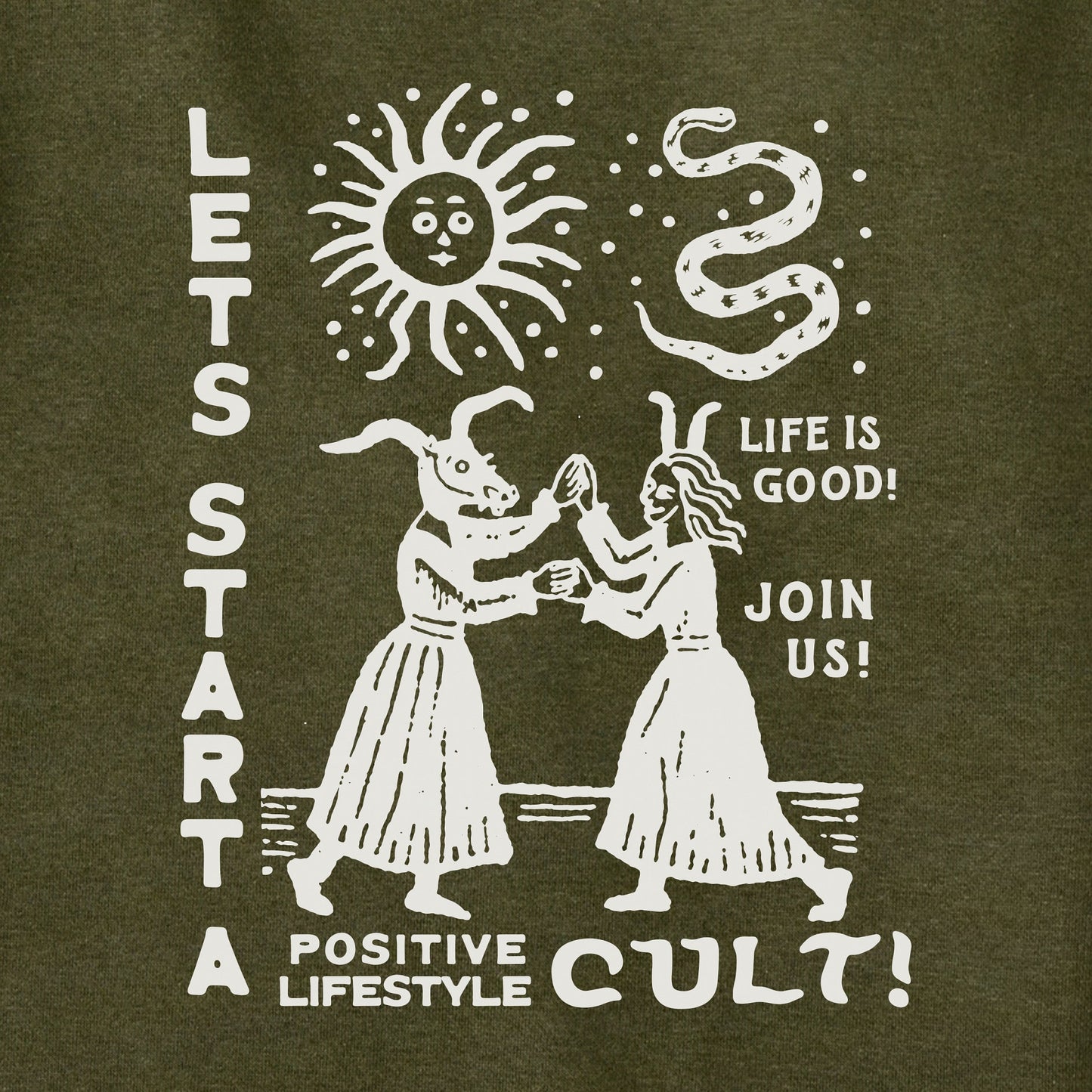 Adult Unisex Let's Start a Cult Every Wear Hoodie Sweatshirt