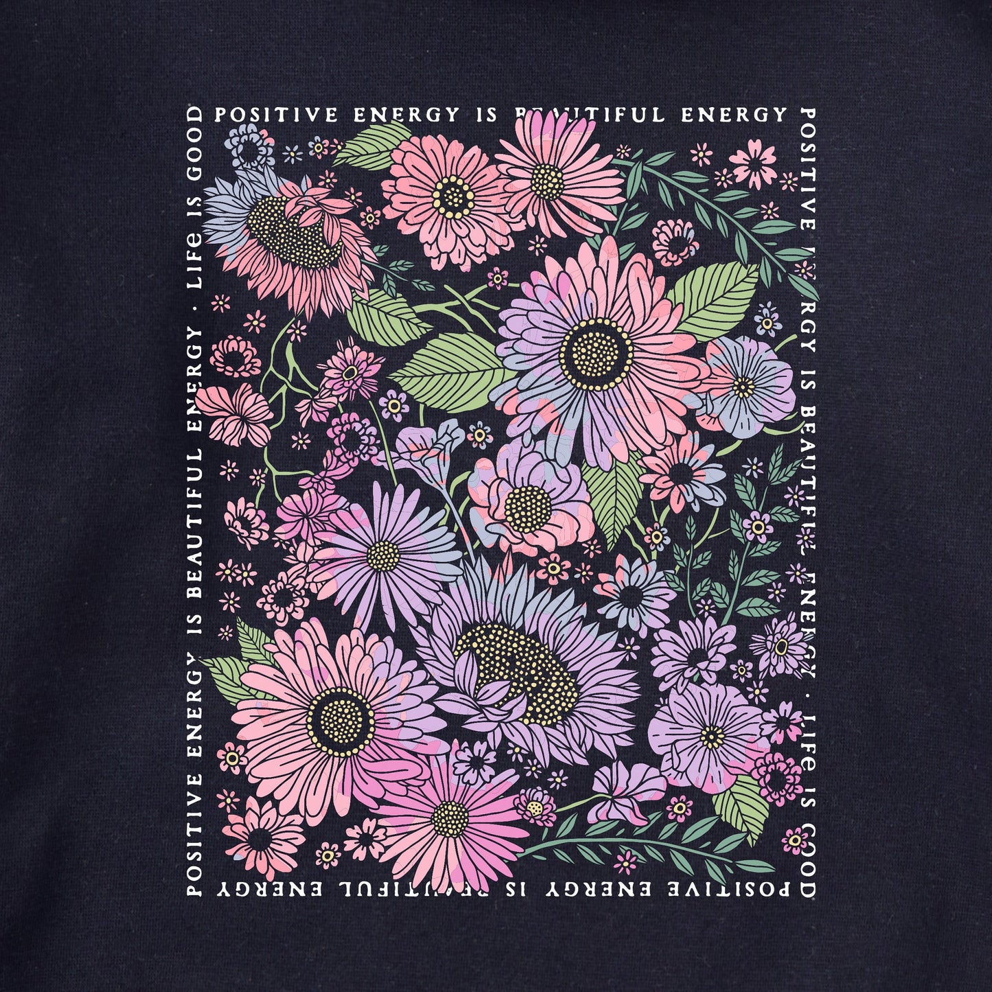 Adult Unisex Beautiful Energy Tie Dye Every Wear Hoodie Sweatshirt