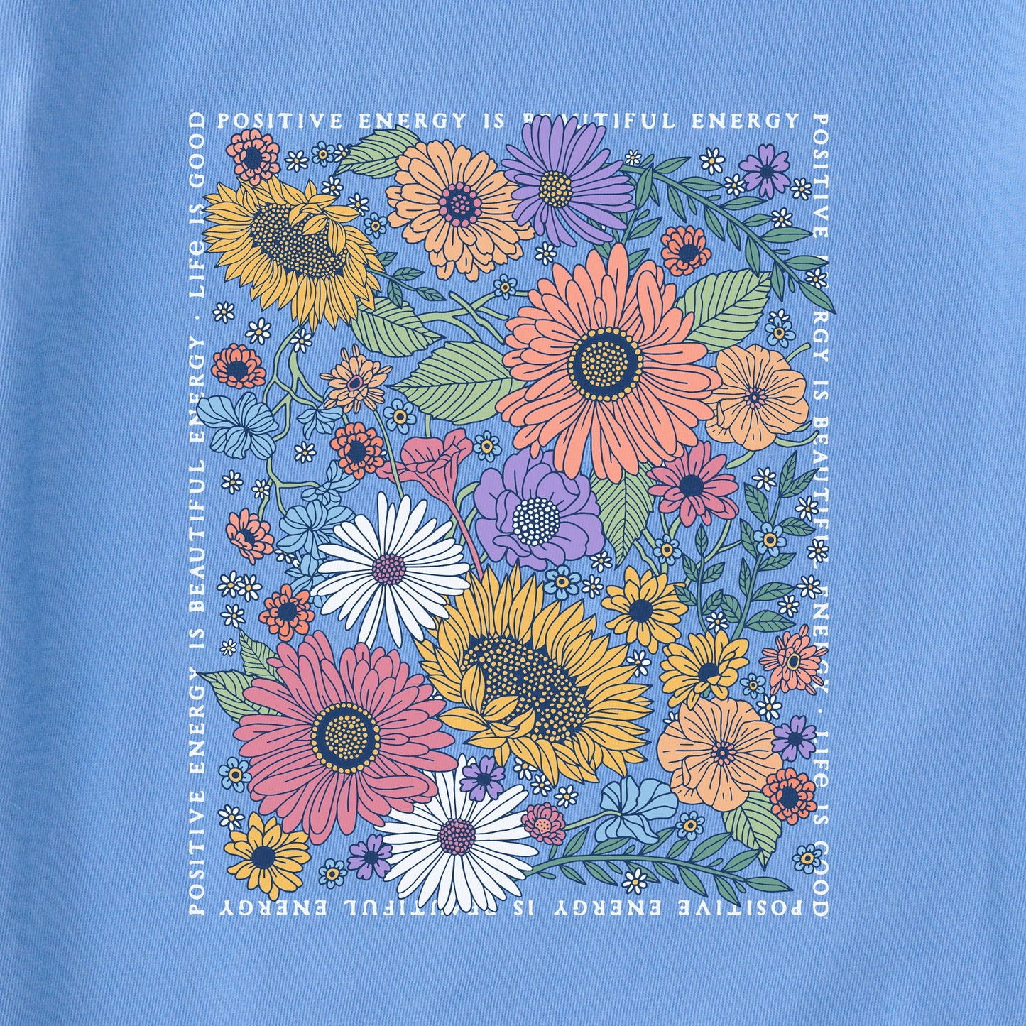 Women's Beautiful Energy Wildflowers Simply True Fleece Hoodie