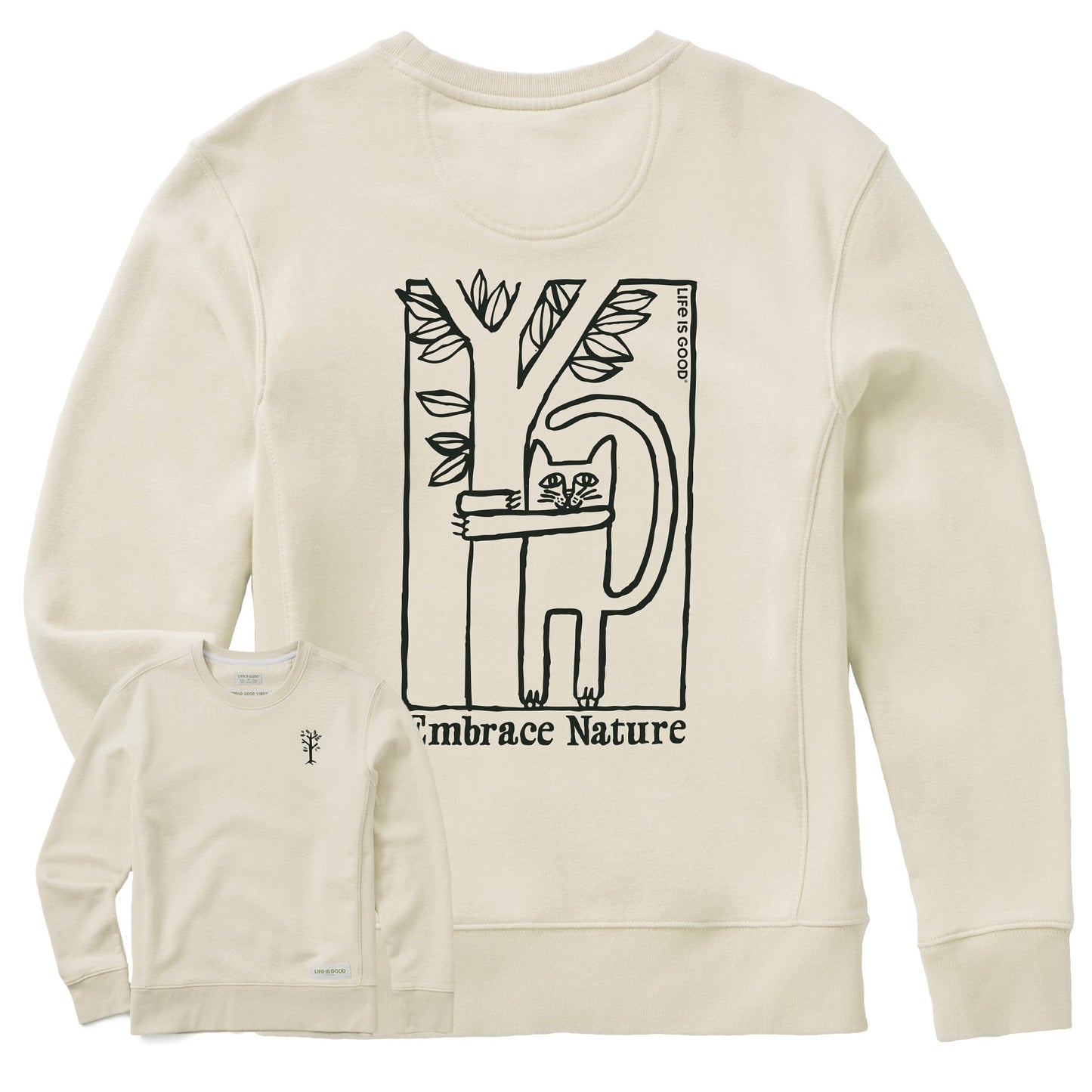 Women's Embrace Nature Cat Simply True Fleece Crew