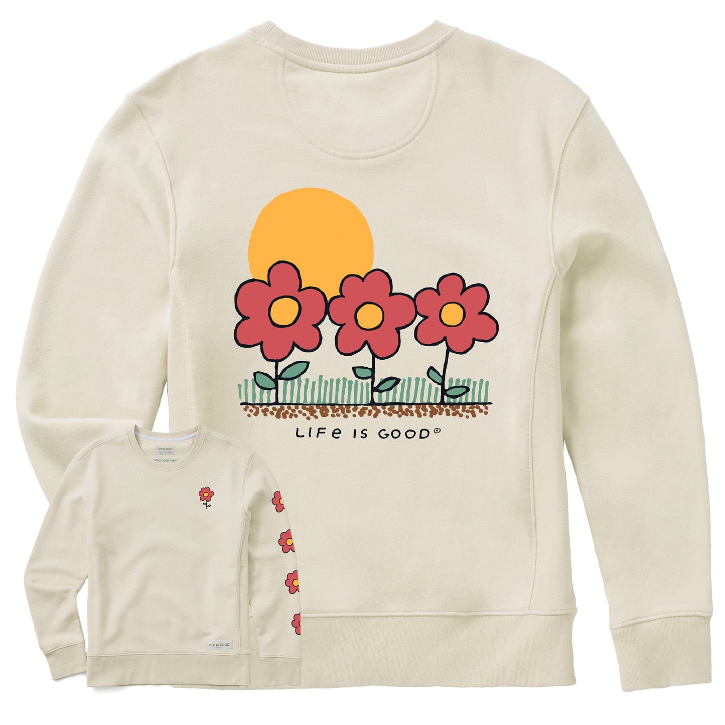 Women's 3 Flowers Simply True Fleece Crew