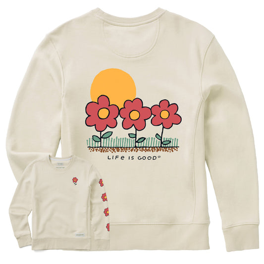 Women's 3 Flowers Simply True Fleece Crew